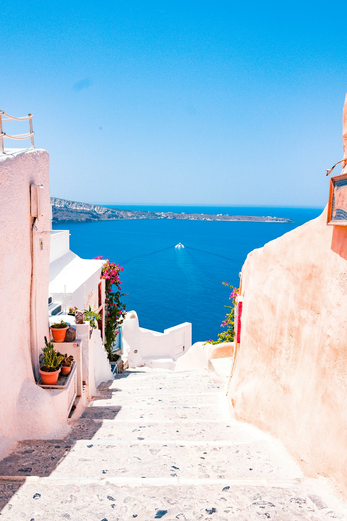 Santorini blue domes Greece