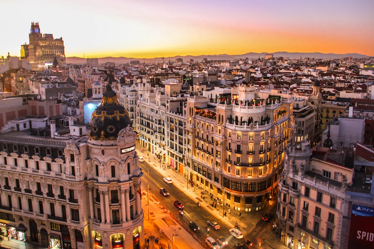 Barcelona beach and city skyline Spain
